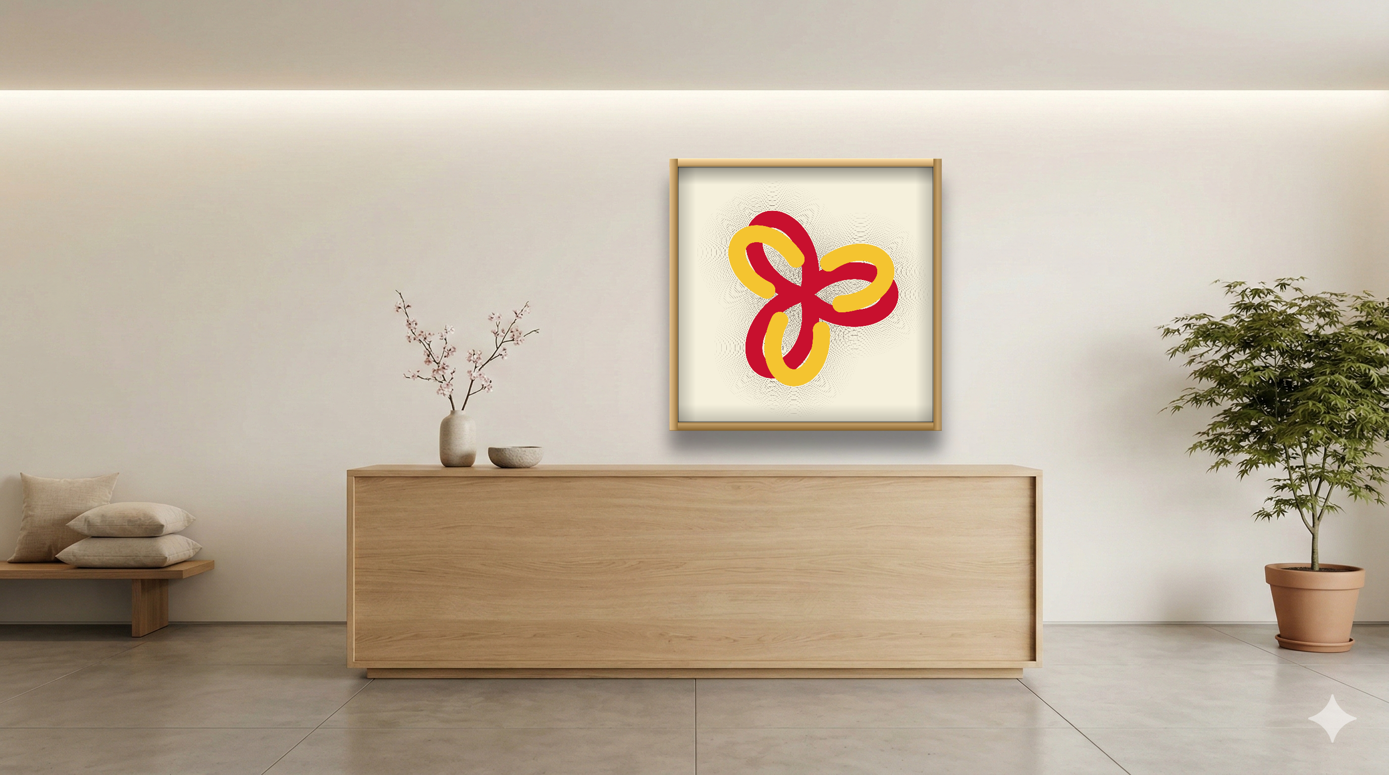 Japandi hotel setting