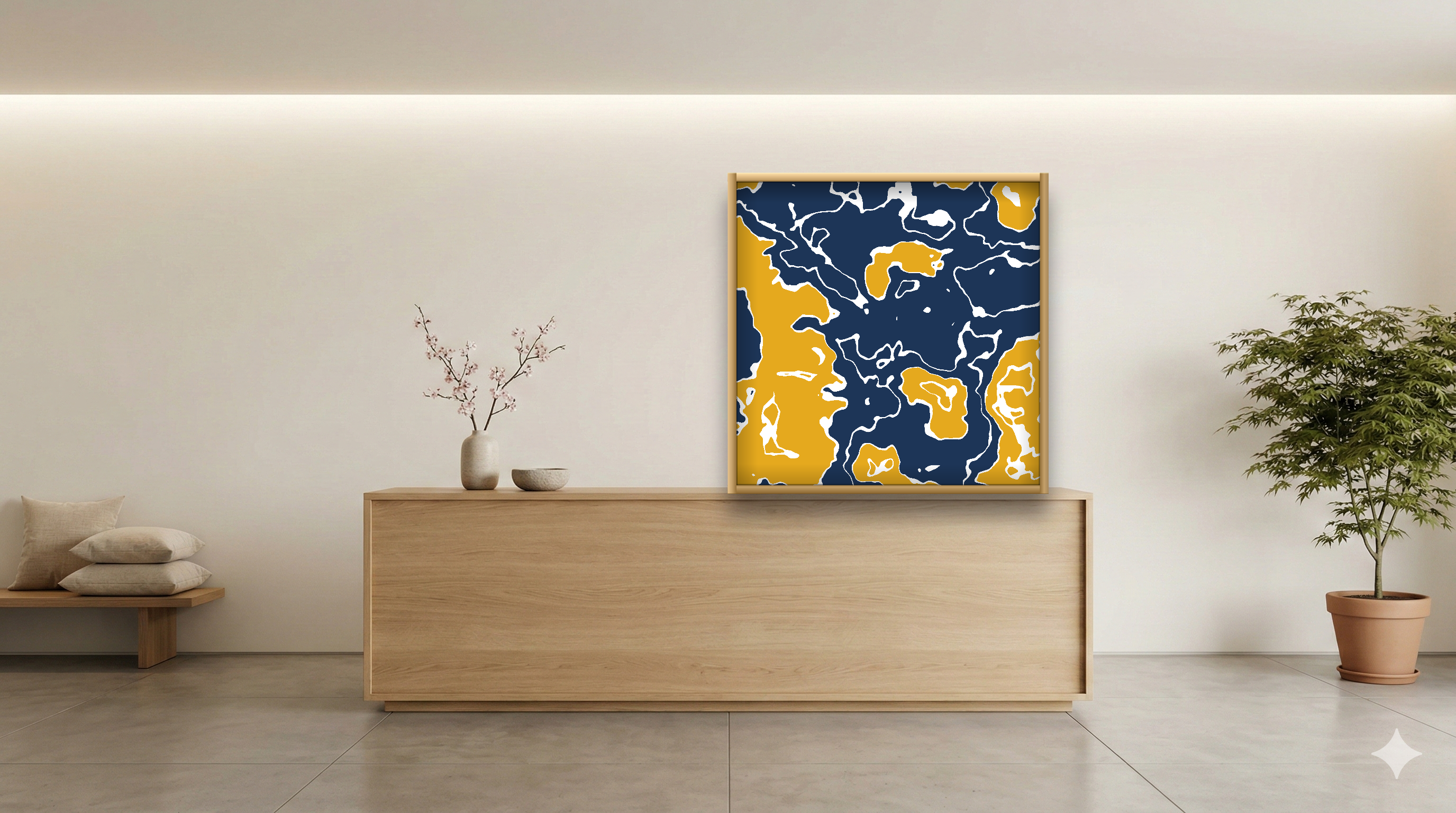 Japandi hotel setting