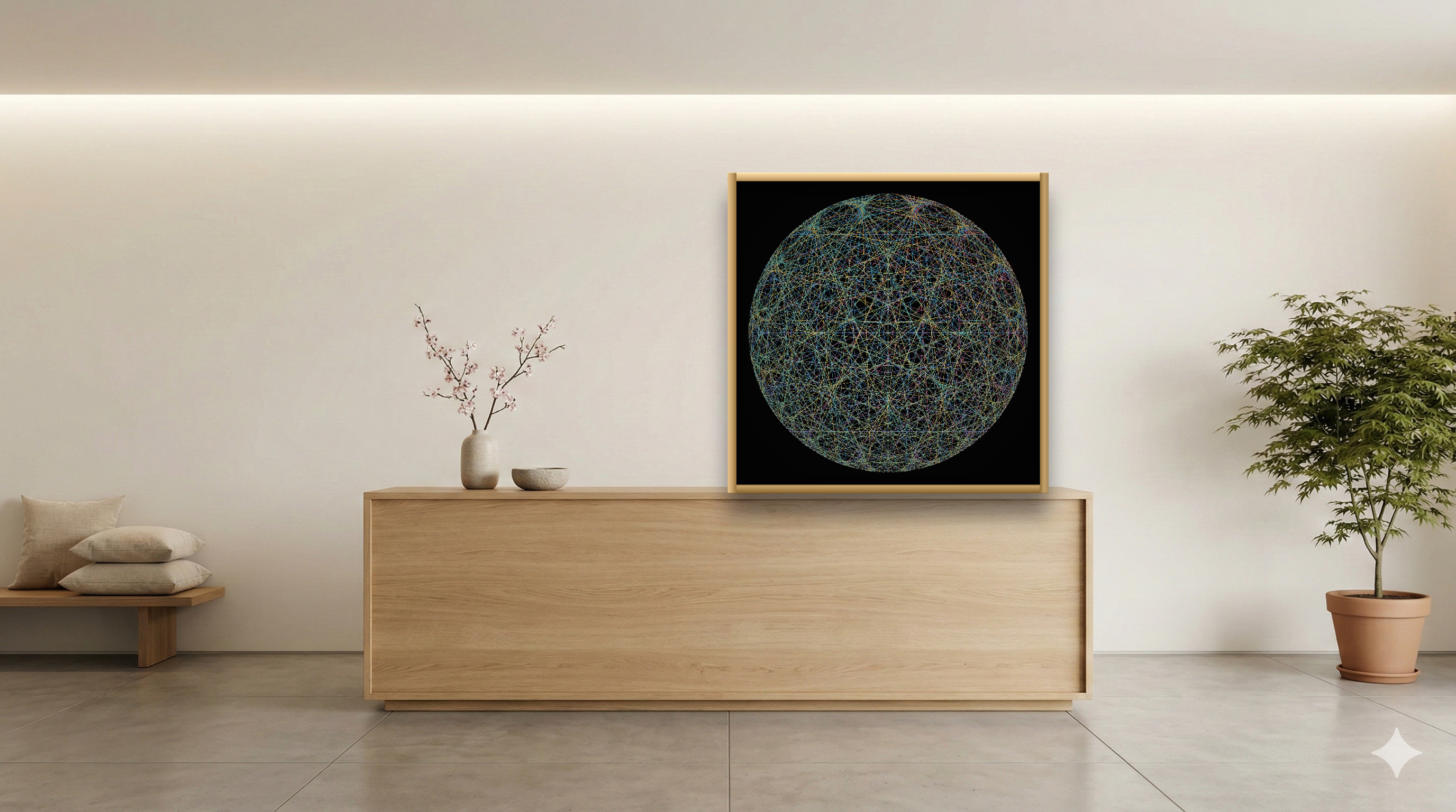 Japandi hotel setting