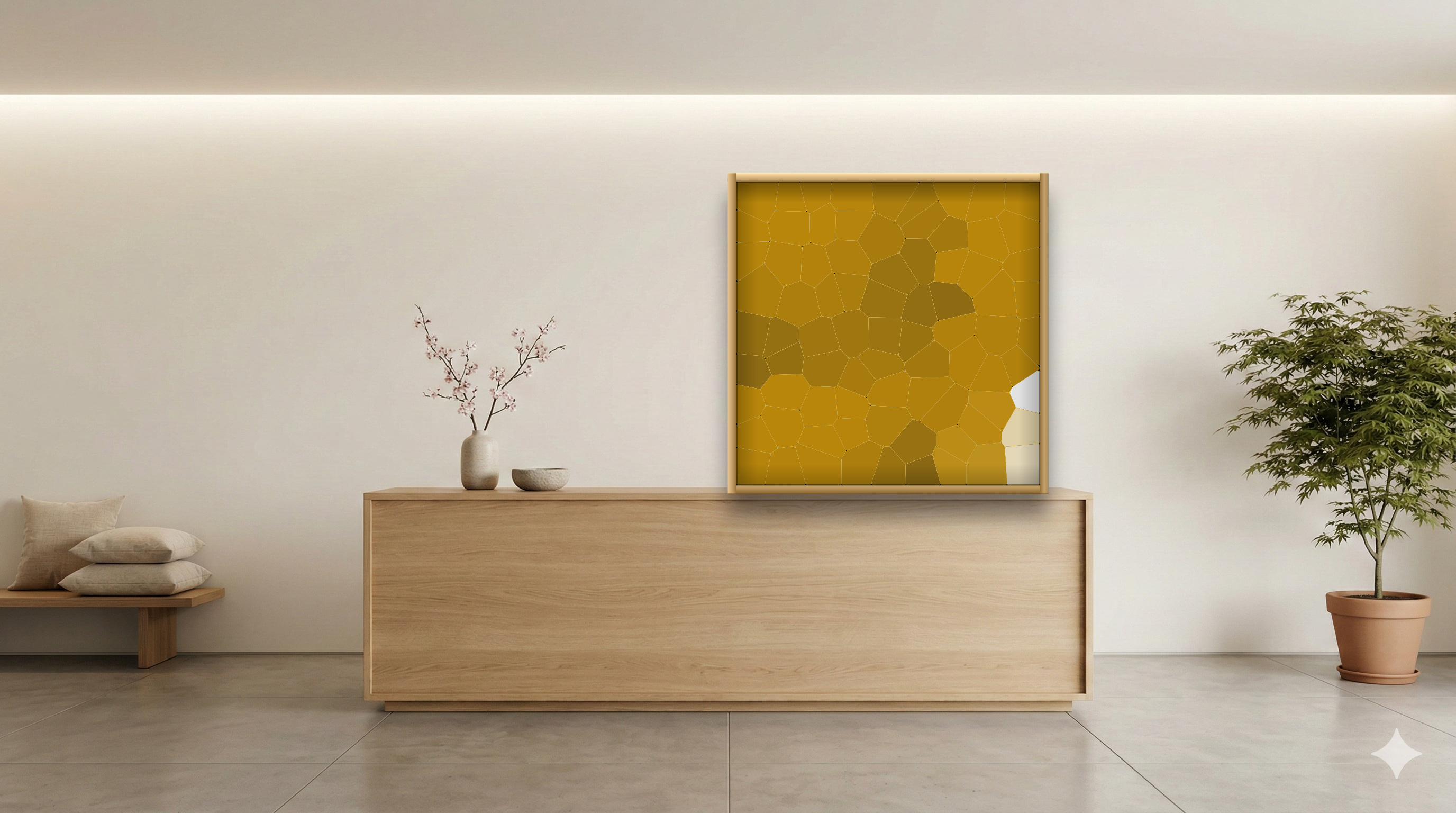 Japandi hotel setting