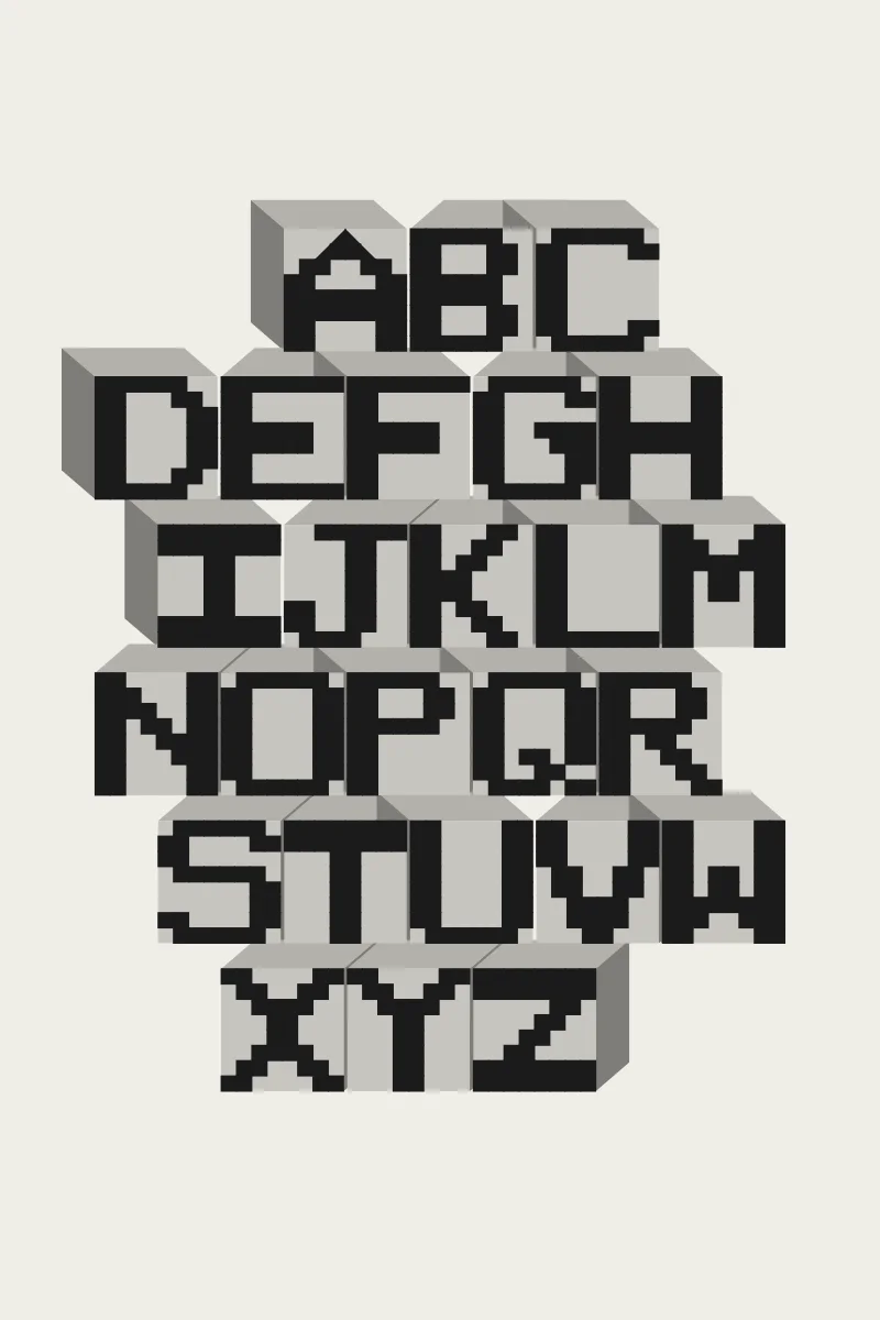 Cube Type — generative artwork by Lumen & Logic