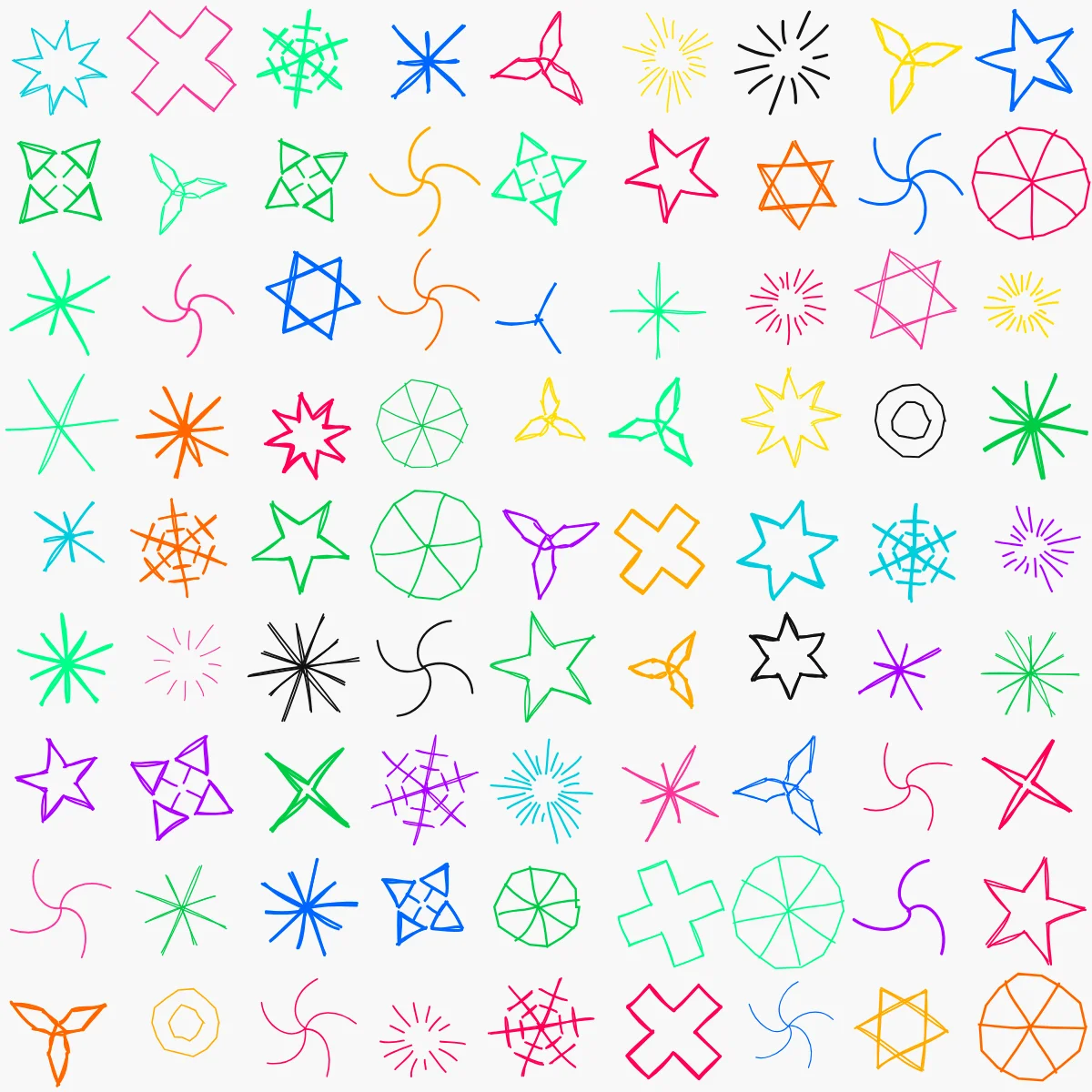 Hand Stars — generative artwork by Lumen & Logic