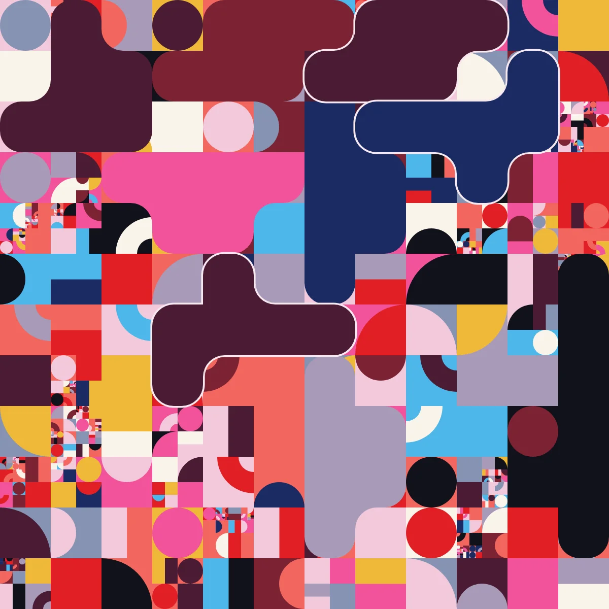 Quad Cascade — generative artwork by Lumen & Logic