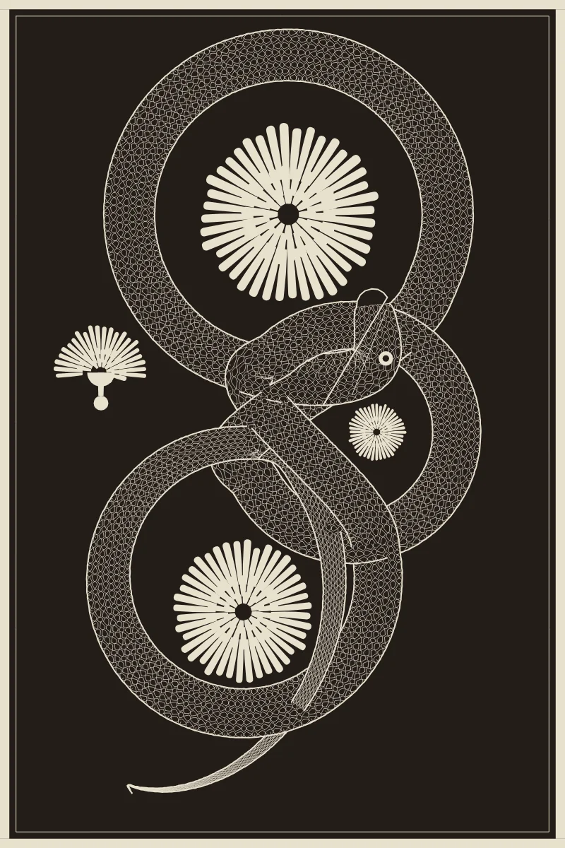 Serpent Bloom — generative artwork by Lumen & Logic