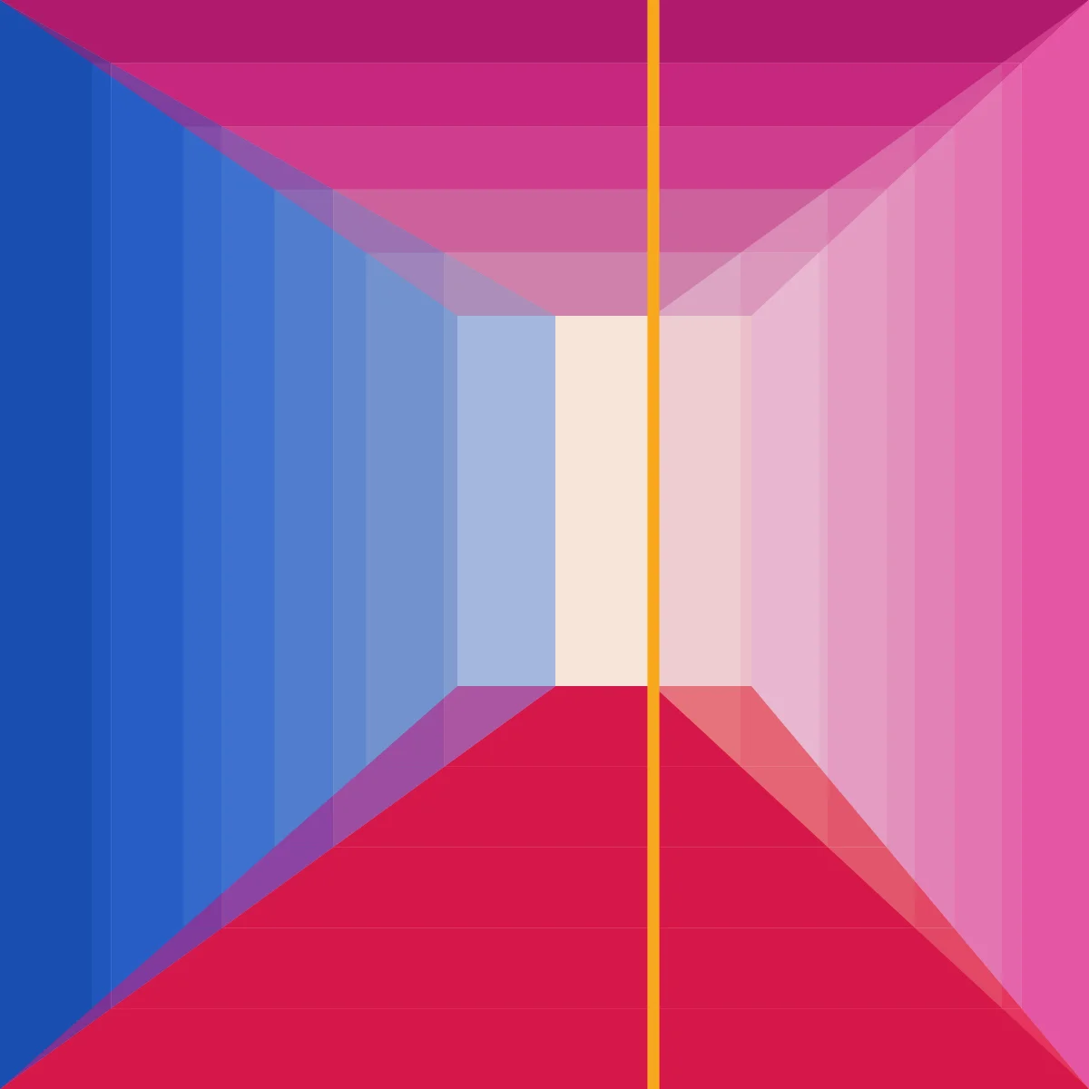 Vasarely Tunnel — generative artwork by Lumen & Logic